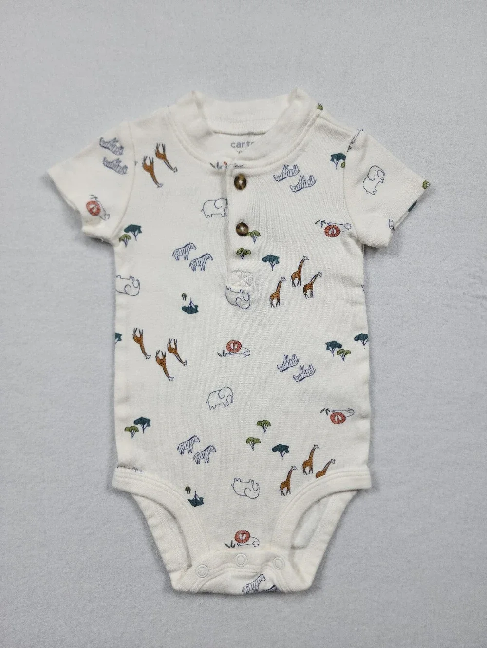 Carter's Baby Boy 4 Piece Dinosaur Safari Onesie Bundle 6 Months